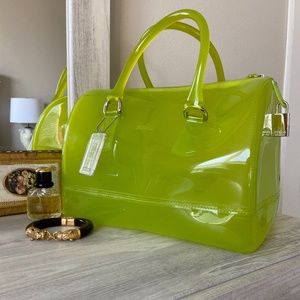 Authentic FURLA Candy Bauletto Barrel Satchel Bag
